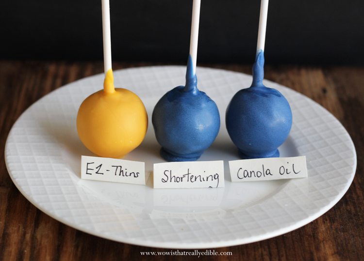 How to Thin Candy Melts Three Ways for Dipping Cake Pops - Wow! Is that  really edible? Custom Cakes+ Cake Decorating Tutorials